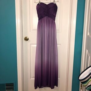 Purple ombré prom dress